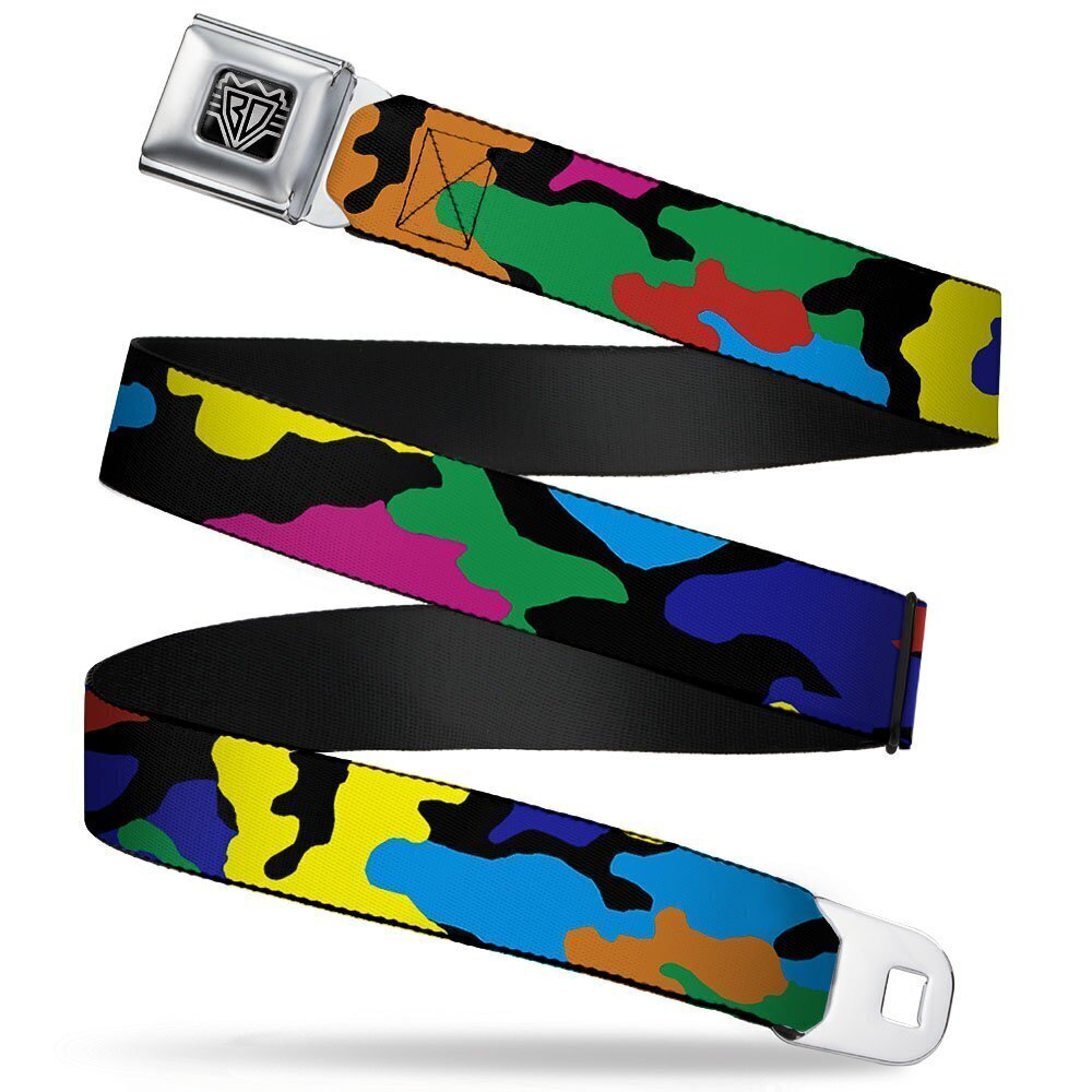 4921 Seatbelt Belt - Camo Multi Neon - 1.0" Wide - 20-36 Inches in Length